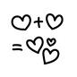 愛情 足し算,愛,男女,関係,気持ち,ラブ,ハート,方程式,カップル,家族のシルエット素材