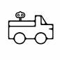 トラック トラック トラック,車,乗り物,ゼンマイ,ベビー玩具,おもちゃ,玩具,ベビー用品,赤ちゃん用品,育児用品のシルエット素材