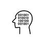 脳内言語 脳,脳内,思考,頭,顔,人,数字,文字,言語,ITのシルエット素材