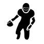 アメフト アメフト アメフト,アメリカンフットボール,アメフット,人物,人,1人,選手,アメフト選手,ヘルメット,装具のシルエット素材