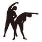 体操 体操 体操,運動,スポーツ,準備体操,ラジオ体操,ストレッチ,2人,体育,学生,生徒のシルエット素材