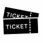 2枚のチケット チケット,プレゼント,ペアチケット,2枚,ライブ,映画,入場券,イベント,母の日,年中行事のシルエット素材