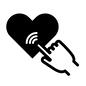 ハートマーク ハート,ハートマーク,いいね,Wi-Fi,指,手,押す,通信,ソーシャルメディア,メディアのシルエット素材
