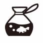 袋に入った白抜き金魚 袋に入った白抜き金魚 金魚,袋,魚,金魚すくい,泳ぐ,1匹,横向き,生き物,水中,お祭りのシルエット素材