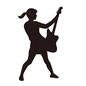 ギタリスト ギタリスト ギタリスト,ミュージシャン,ギター,演奏,女性,人,人物,楽器,ポーズ,バンドのシルエット素材