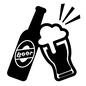 ビール ビール ビール,瓶ビール,瓶,ビール瓶,グラス,ビールジョッキ,グラスビール,泡,乾杯,お酒のシルエット素材