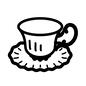 カップ カップ キッチン,台所,食器,ティータイム,茶,カップ,紅茶,珈琲,コーヒー,皿のシルエット素材