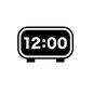 目覚まし時計 時間,時計,アラーム,12時,ウォッチ,目覚まし,目覚まし時計,時刻,めざまし,目覚し時計のシルエット素材