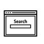 ウェブアイコン ウェブアイコン リモートワーク,テレワーク,在宅勤務,ネット,インターネット,検索窓,Serch,サーチ,窓,サーチエンジンのシルエット素材