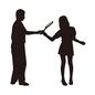 テニス テニス 女性,女,男,男性,テニス,球技,ラケット,打ち方,コーチ,2人のシルエット素材
