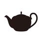 ティーポット ティーポット,横向き,茶器,ポット,持ち手,蓋付き,注ぎ口,飲み物,急須,入れ物のシルエット素材