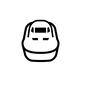 新幹線 新幹線 車両,新幹線,のぞみ,列車,正面,電車,乗り物,鉄道,交通機関のシルエット素材