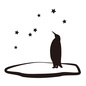星とペンギン 星とペンギン ペンギン,見上げる,夜空,夜,星,星空,北斗七星,動物,地球温暖化,氷のシルエット素材