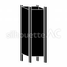 独立広告塔 独立,広告塔,柱のシルエット素材