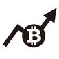 仮想通貨 グラフ,折れ線グラフ,矢印,上がる,ビットコイン,資産価値,仮想通貨,仮想,通貨,仮想マネーのシルエット素材