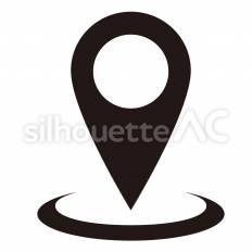 基本　ロケーション ロケーション,位置,ピンのシルエット素材