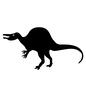 恐竜 恐竜,二足歩行,長い,口,尻尾,全身,横向き,小型,肉食恐竜,短いのシルエット素材