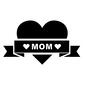 母の日 母の日 ハート,メッセージ,メッセージカード,リボン,見出しリボン,mom,シール,飾り,母の日のシルエット素材