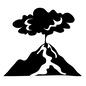 爆発 爆発 爆発,火山,噴火,噴煙,活火山,山,煙,マグマ,自然現象,災害のシルエット素材