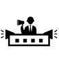 演説 演説 選挙カー,街頭演説,演説,演説台,選挙演説,話す,メガホン,選挙運動,立候補者,人物のシルエット素材