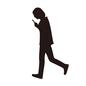 歩きスマホ 歩きスマホ 歩きスマホ,歩く,人物,女性,スマホ,携帯,横向き,危ない,危険行為,迷惑行為のシルエット素材