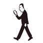 歩きスマホ 歩きスマホ 歩きスマホ,歩く,人物,男性,サラリーマン,スマホトラブル,スマホ,トラブル,危ない,危険行為のシルエット素材