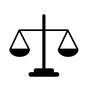 天秤 天秤,裁判,公平,象徴,法の公平,量刑,量る,秤,判定,裁決のシルエット素材