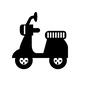 アイコン アイコン アイコン,おもちゃ,バイク,二輪車,原付,乗り物,停車,遊具,男の子用,模型のシルエット素材