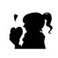 告白する女性 告白する女性 バレンタインデー,イベント2月,告白,人,人物,女性,横顔,ハート,チョコレート,送るのシルエット素材