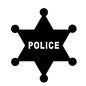 ポリスバッジ ポリスバッジ ポリスバッジ,バッジ,星型,6角形,警官,警察官,警察バッジ,英語,アイコン,素材のシルエット素材