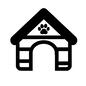 犬小屋 犬小屋,犬用,ドッグハウス,犬の足跡,犬の足型,ハウス,飼育,飼う,ペット用品,ペットグッズのシルエット素材