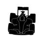 レーシングカー レーシングカー スピード,レース,カーレース,レーシングカー,自動車,F1,正面,車,乗り物,モータースポーツのシルエット素材