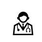 医者 医者 人物,人,医者,先生,ドクター,担当医,健康診断,病院,ホスピタル,問診のシルエット素材