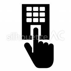 暗証番号を入力する操作 暗証番号,入力,セキュリティのシルエット素材