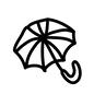 カサ カサ カサ,かさ,傘,雨傘,雨具,開く,さす,子供用,天気,梅雨のシルエット素材