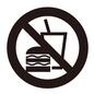 飲食禁止 飲食禁止 飲食禁止,禁止マーク,表示,案内,ハンバーガー,ドリンク,斜線,丸のシルエット素材