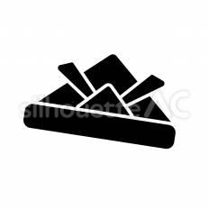 兜 兜,飾り,武具のシルエット素材