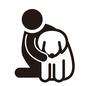 ボランティア ボランティア 動物愛護,ボランティア活動,いぬ,イヌ,犬,人,人物,ピクトグラム,動物保護ボランティア,よしよしのシルエット素材