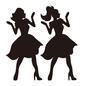 アイドル アイドル アイドル,女性,2人組,アイドルグループ,アイドルユニット,ユニット,踊る,ダンス,芸能人,タレントのシルエット素材