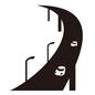 高速道路 高速道路 高速道路,高架橋,道路,街灯,車,自動車,上から,橋,建築物,建造物のシルエット素材