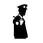 警察官 警察官 人物,人,上半身,警察官,DJポリス,マイク,トランシーバー,話す,police,policemanのシルエット素材