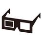 3D眼鏡 3D眼鏡,3D,グラス,長方形,2色,眼鏡,備品,フレーム,3D映画用,映画のシルエット素材