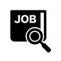 仕事探し 仕事探し 再就職,就職活動,就活,仕事探し,ジョブ,英語,求人雑誌,求人情報誌,虫眼鏡,検索のシルエット素材