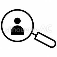 ユーザー検索のアイコン リッチメニュー,アイコン,lineのシルエット素材