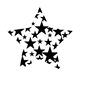 星 星,スター,五芒星,五角星,ペンタグラム,マーク,星柄のシルエット素材