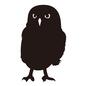 ふくろう ふくろう ふくろう,梟,フクロウ,トリ,とり,鳥,1羽,嘴,目,正面のシルエット素材