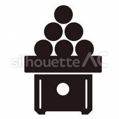 月見だんご だんご,台,丸みのシルエット素材