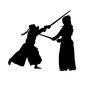 剣道 剣道 面,面打ち,剣道,武道,剣術,競技,スポーツ,動き,技,人物のシルエット素材