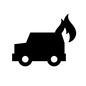 車火災 火事,車火災,火災,火,炎,車,乗り物,自動車,横向き,車両のシルエット素材