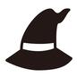 帽子 帽子,魔女帽子,ライン,被り物,ハロウィン,衣装,コスプレ,コスプレグッズ,小物,雑貨のシルエット素材